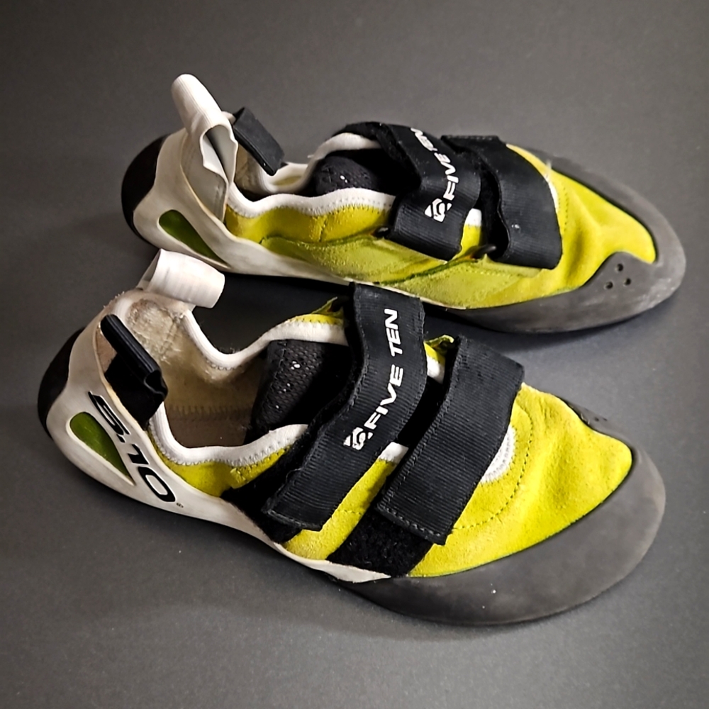 Five Ten Anasazi Rock Climbing Shoes Size Men's 6.5 Women 8 - Lime Pre-owned